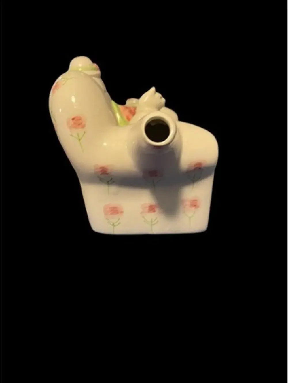Vintage 1995 Cardinal Inc. Ceramic Novelty Teapot Floral Sofa Cat